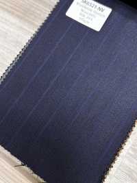 SK6521-NV Japanisch hergestellter braun gestreifter Stretchstoff aus Seide und Wolle[Textil] HOSOI SYOJI Weitere Fotos