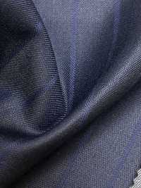 SK6521-NV Japanisch hergestellter braun gestreifter Stretchstoff aus Seide und Wolle[Textil] HOSOI SYOJI Weitere Fotos