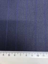 SK6521-NV Japanisch hergestellter braun gestreifter Stretchstoff aus Seide und Wolle[Textil] HOSOI SYOJI Weitere Fotos