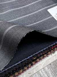 SK6521-GY Hergestellt in Japan, elastischer grauer Streifen aus Seide und Wolle[Textil] HOSOI SYOJI Weitere Fotos
