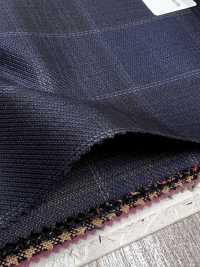 SK6531-NV Hergestellt in Japan, Stretch aus Seide und Wolle, marineblau kariert[Textil] HOSOI SYOJI Weitere Fotos