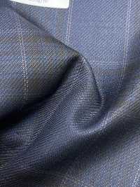 SK6531-NV Hergestellt in Japan, Stretch aus Seide und Wolle, marineblau kariert[Textil] HOSOI SYOJI Weitere Fotos