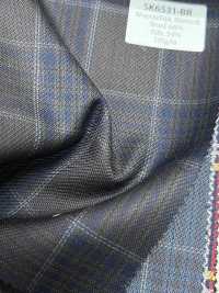 SK6531-BR Hergestellt in Japan Seiden-Woll-Stretch braun kariert[Textil] HOSOI SYOJI Weitere Fotos