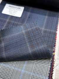 SK6531-GR In Japan hergestellt, Stretch aus Seide und Wolle, grün kariert[Textil] HOSOI SYOJI Weitere Fotos