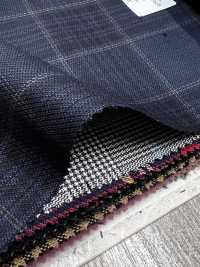 SK6531-GR In Japan hergestellt, Stretch aus Seide und Wolle, grün kariert[Textil] HOSOI SYOJI Weitere Fotos