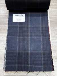 SK6531-GR In Japan hergestellt, Stretch aus Seide und Wolle, grün kariert[Textil] HOSOI SYOJI Weitere Fotos