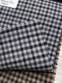 MH6511-LG Standard Wolle-Mohair-Kammgarn aus Japan (Tonic Style) hellgrau kariert[Textil] HOSOI SYOJI Weitere Fotos