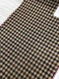 MH6511-CB Standard japanisch gefertigtes Woll-Mohair-Kammgarn (Tonic Style) Kamelbraun kariert[Textil] HOSOI SYOJI Weitere Fotos
