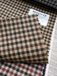 MH6511-CB Standard japanisch gefertigtes Woll-Mohair-Kammgarn (Tonic Style) Kamelbraun kariert[Textil] HOSOI SYOJI Weitere Fotos