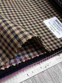 MH6511-CB Standard japanisch gefertigtes Woll-Mohair-Kammgarn (Tonic Style) Kamelbraun kariert[Textil] HOSOI SYOJI Weitere Fotos