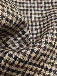 MH6511-CB Standard japanisch gefertigtes Woll-Mohair-Kammgarn (Tonic Style) Kamelbraun kariert[Textil] HOSOI SYOJI Weitere Fotos
