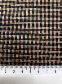 MH6511-CB Standard japanisch gefertigtes Woll-Mohair-Kammgarn (Tonic Style) Kamelbraun kariert[Textil] HOSOI SYOJI Weitere Fotos