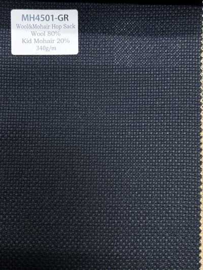 MH4501-GR Standard-Mohair-Hopsack, grün, in Japan hergestellt