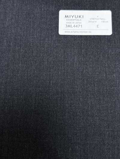 26AW MIYUKI ESSENTIALS Stretch-Twill Anthrazitgrau Uni