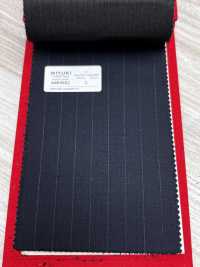 4MR4682 26AW Super100's × Kaschmir Marine-Streifen[Textil] Miyuki Wollmühlen Weitere Fotos