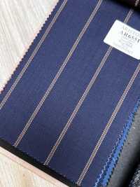 AR6551 ARISTON Super 130's Marineblau × Braun gestreift[Textil] HOSOI SYOJI Weitere Fotos