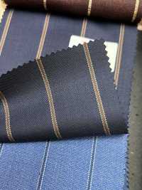 AR6551 ARISTON Super 130's Marineblau × Braun gestreift[Textil] HOSOI SYOJI Weitere Fotos