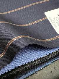AR6551 ARISTON Super 130's Marineblau × Braun gestreift[Textil] HOSOI SYOJI Weitere Fotos