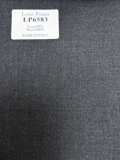 LP6583 Loro Piana Super 130's Grau ohne Muster