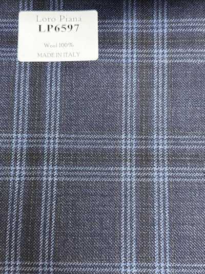 LP6597 Loro Piana marineblau kariert