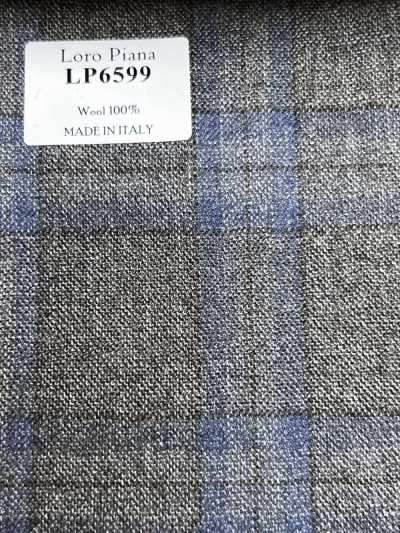 LP6599 Loro Piana Braun x Blau kariert