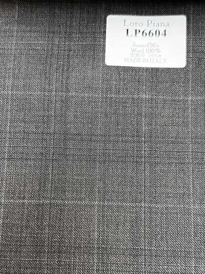 LP6604 Loro Piana Super150's braunes Karomuster