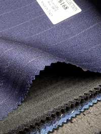 LV6168 LANVIN COLLECTION Super120's Marineblau gestreift[Textil] HOSOI SYOJI Weitere Fotos