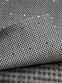 DM6144 DORMEUIL QUEEN Super100's Schwarz x Weiß Sashiko-Muster[Stoff] HOSOI SYOJI Weitere Fotos