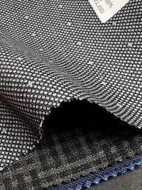 DM6144 DORMEUIL QUEEN Super100's Schwarz x Weiß Sashiko-Muster[Stoff] HOSOI SYOJI Weitere Fotos