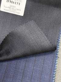 DM6151 DORMEUIL QUEEN Super 100's dunkler Marine-Streifen[Stoff] HOSOI SYOJI Weitere Fotos