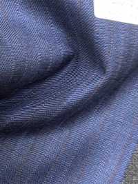 DM6155 DORMEUIL QUEEN Super100's Marineblau × Braun gestreift[Stoff] HOSOI SYOJI Weitere Fotos