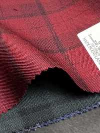 DM5137 DORMEUIL QUEEN Super100's rotes Karomuster[Stoff] HOSOI SYOJI Weitere Fotos