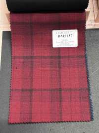 DM5137 DORMEUIL QUEEN Super100's rotes Karomuster[Stoff] HOSOI SYOJI Weitere Fotos