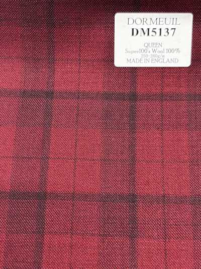 DORMEUIL QUEEN Super100's rotes Karomuster