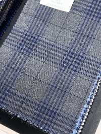 CR6617 CARNET 3-lagig grau x marineblau kariert[Stoff] HOSOI SYOJI Weitere Fotos
