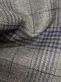 CR6617 CARNET 3-lagig grau x marineblau kariert[Stoff] HOSOI SYOJI Weitere Fotos
