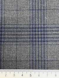 CR6617 CARNET 3-lagig grau x marineblau kariert[Stoff] HOSOI SYOJI Weitere Fotos