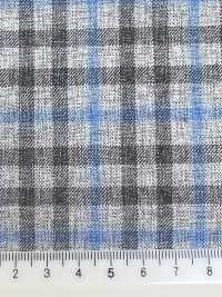 CR6620 CARNET Grau x Blaues Karomuster[Stoff] HOSOI SYOJI Weitere Fotos