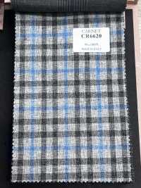 CR6620 CARNET Grau x Blaues Karomuster[Stoff] HOSOI SYOJI Weitere Fotos
