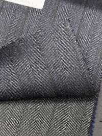 CN5580 CANONICO Super110's Marineblau × braun gestreift[Textil] HOSOI SYOJI Weitere Fotos