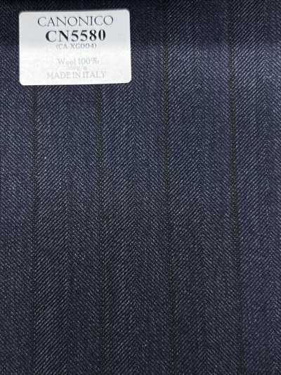 CN5580 CANONICO Super110's Marineblau × braun gestreift