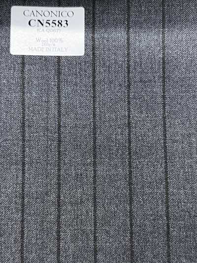 CN5583 CANONICO Super 110's Grau x Braun gestreift