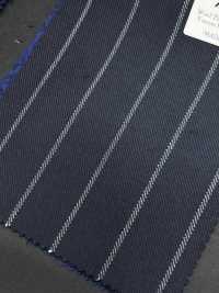 ZA4650 Gekämmte Schurwolle Marineblau × Weiß gestreift[Textil] HOSOI SYOJI Weitere Fotos