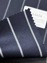 ZA4650 Gekämmte Schurwolle Marineblau × Weiß gestreift[Textil] HOSOI SYOJI Weitere Fotos