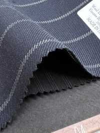 ZA4650 Gekämmte Schurwolle Marineblau × Weiß gestreift[Textil] HOSOI SYOJI Weitere Fotos