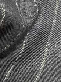 ZA4650 Gekämmte Schurwolle Marineblau × Weiß gestreift[Textil] HOSOI SYOJI Weitere Fotos