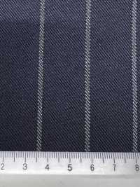 ZA4650 Gekämmte Schurwolle Marineblau × Weiß gestreift[Textil] HOSOI SYOJI Weitere Fotos