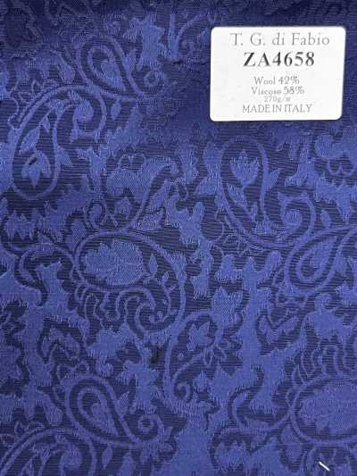 ZA4658 T.G.di Fabio Blauer Paisley Jacquard