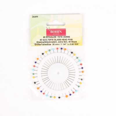 26499 Bunte Stecknadeln mit Glaskopf (BOHIN)