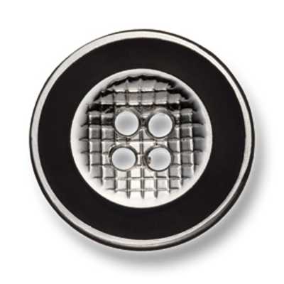 334 Hergestellt in Japan Metallknopf für Anzüge und Jacken Silber/Schwarz